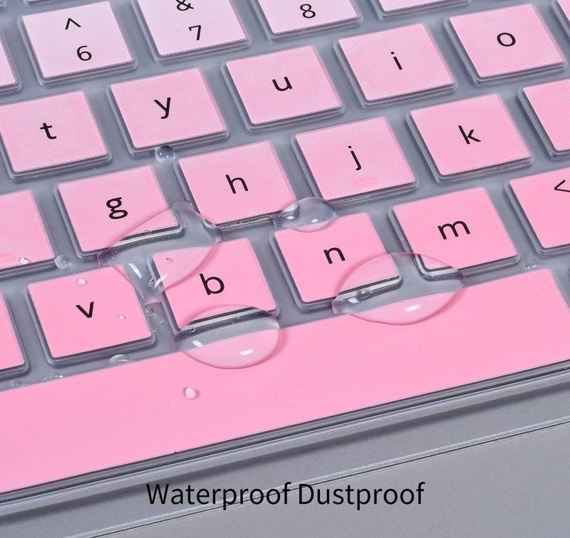 CaseBuy Keyboard Cover for Samsung Galaxy Chromebook Go 14" Laptop XE340XDA XE345XDA, Chromebook 4 11.6 XE310XBA/ Samsung Chromebook 4+ 15.6" XE350XBA / Samsung Chromebook Plus V2 12.2, Gradual Pink - Image 3